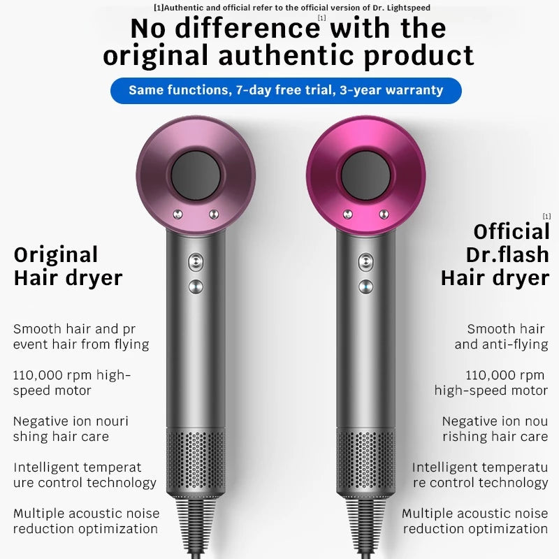 Dr. Flash High-Speed Leafless Hair Dryer – Power, Speed, and Style in One! 🚀💨